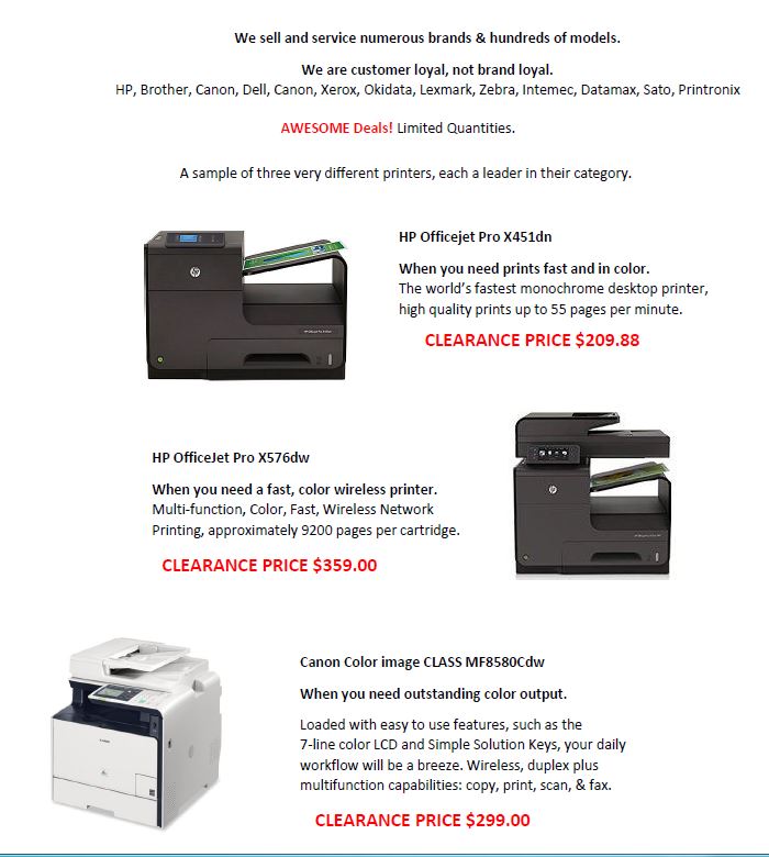 FB printer sale